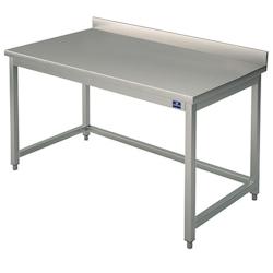Mastro Table Inox de Travail avec Dosseret Gamme 600 - Virtus - l- L70- P60- h85- - 0698142648541_0