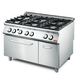 Fourneau 6 feux et four gaz Gastro M 700 GM70/120CFG - inox UNGN083_0