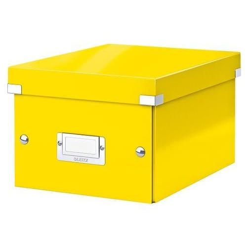 Leitz boîte click&store. Format s a5 - dimensions : l21.6 x h16 x p28. 2 cm. Coloris jaune_0