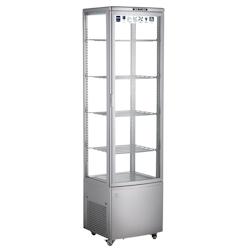 METRO PROFESSIONAL GGC3270SV Vitrine réfrigérée, 51,5 x 48,5 x 189,5 cm, 270 L, 4 étagères réglables, avec 4 roulettes, argenté - argenté verr_0