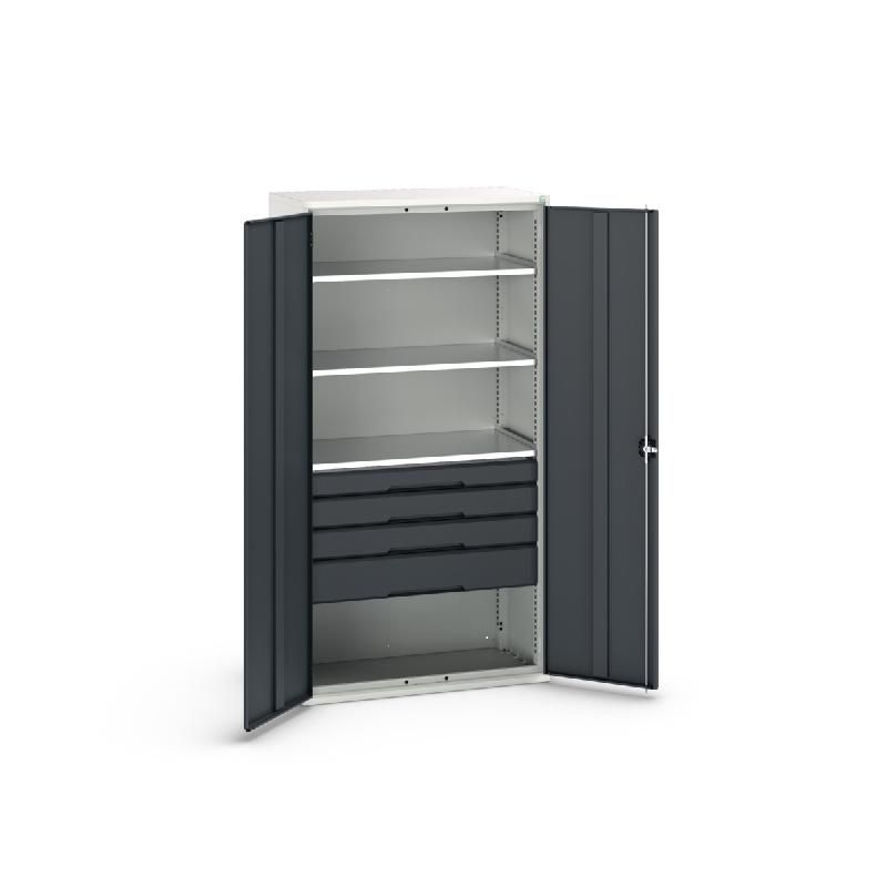 Armoire Polyvalente Verso avec 3 tablettes, 4 tiroirs_0