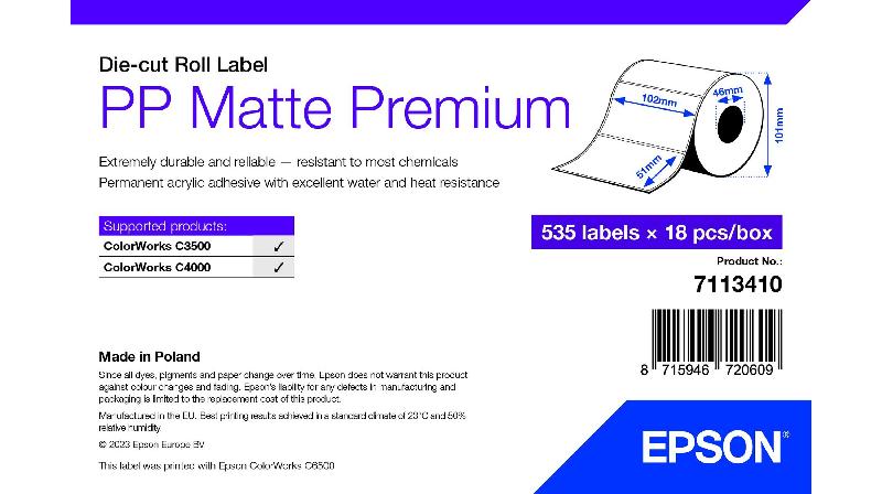 Epson 7113410 étiquette à imprimer Blanc Imprimante d'étiquette adhésive_0