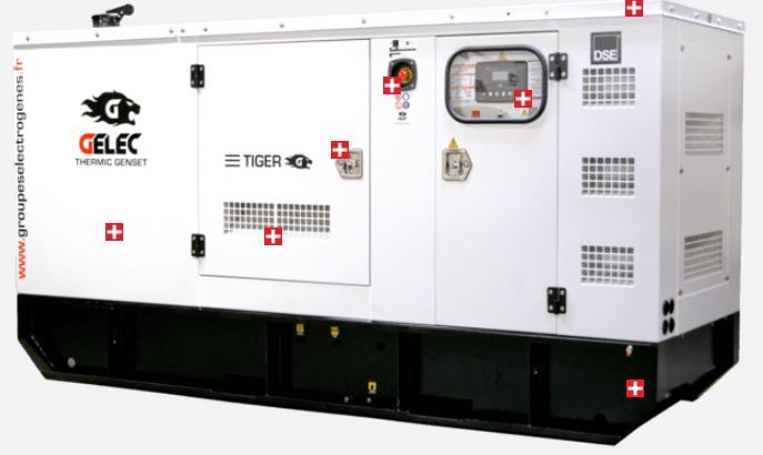 Groupe électrogène diesel stationnaire 140 kVA insonorisé industriel TIGER 140YC_0