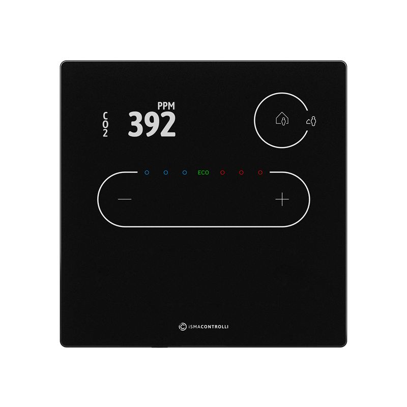 Interface d'ambiance Touch Point Modbus ou BACnet noir - Oui, Non, Humidité relative + Température_0