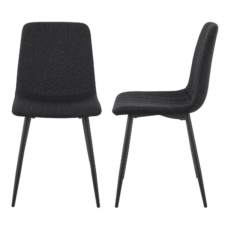 LOT DE 2 CHAISES DE SALLE À MANGER 89 X 43 X 51 CM NOIR 03_0006720_0