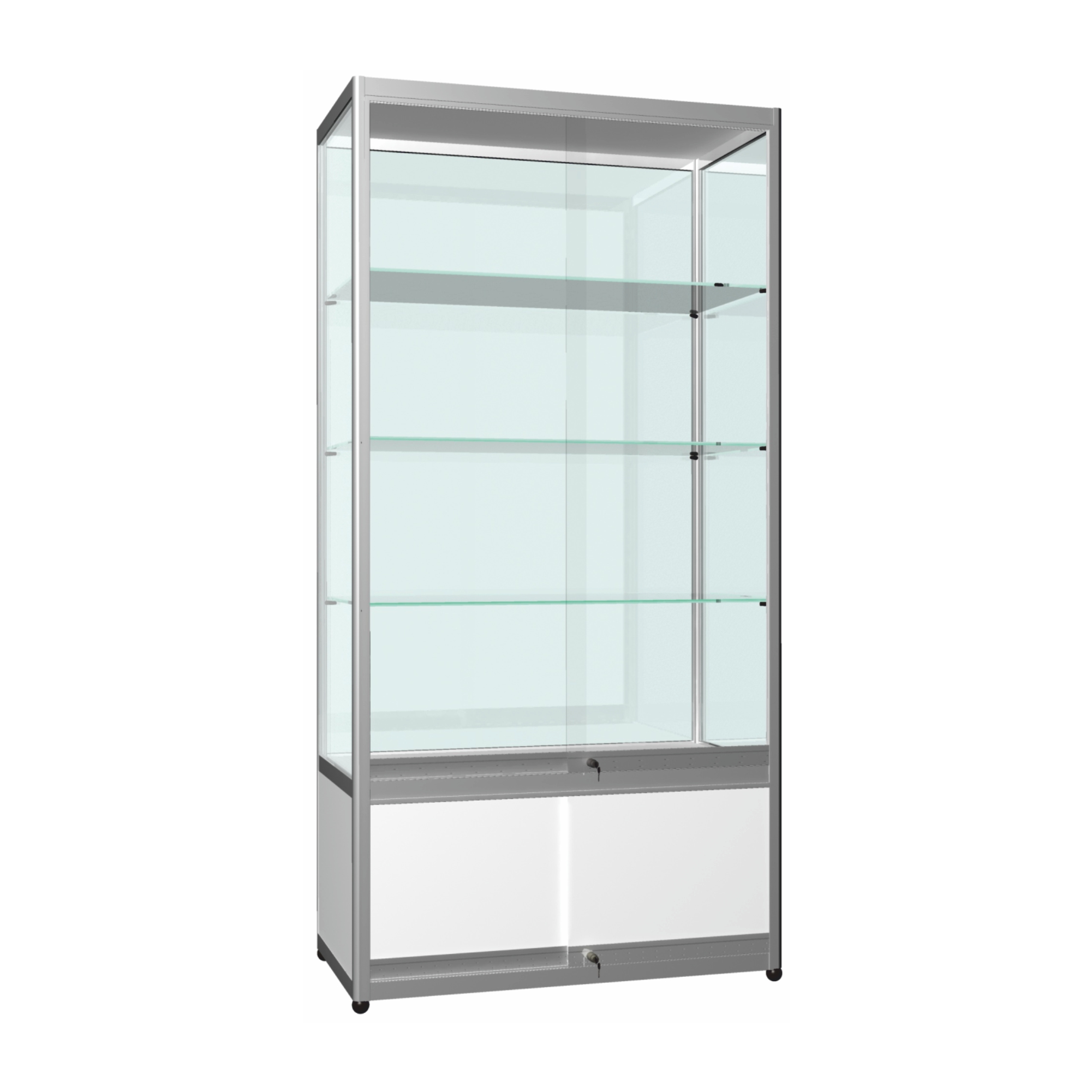 Vitrine Led  2 Portes Coulissantes Avec Stockage  - VDS2PCOULAS_0