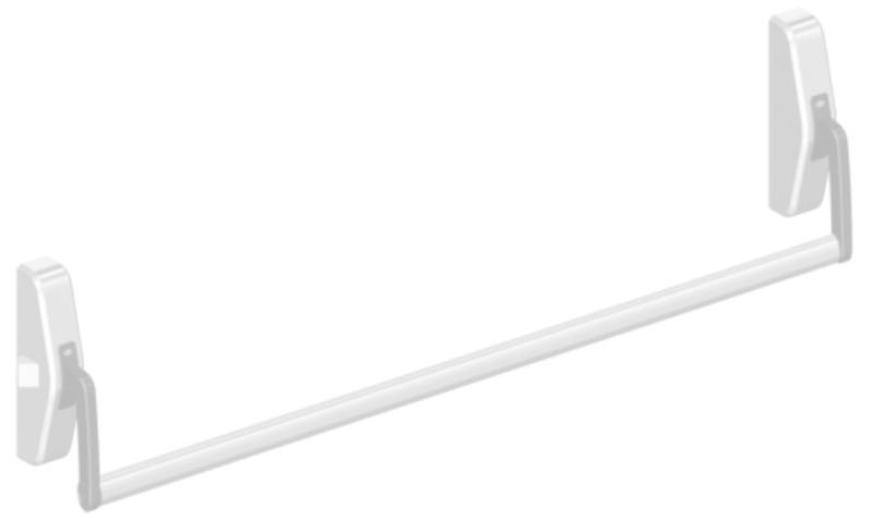 Fermeture anti-panique 1 point blanc coupe-feu 950mm - JPM - 89d100-03-2a - 853526_0