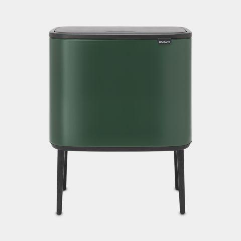 Poubelle Bo Touch Bin Brabantia - 34 litres - Pine Green - 2 compartiments_0