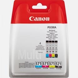 CANON Pack de 4 cartouches d'encre CLI-571 Noir/Cyan/Magenta/Jaune Canon - 3666373876672_0
