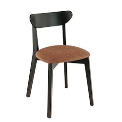 France Mobilier CHR Lot de 2 chaises Aglaé noires assise rouille 76x48x44 cm - Bois massif 3760326526291_0