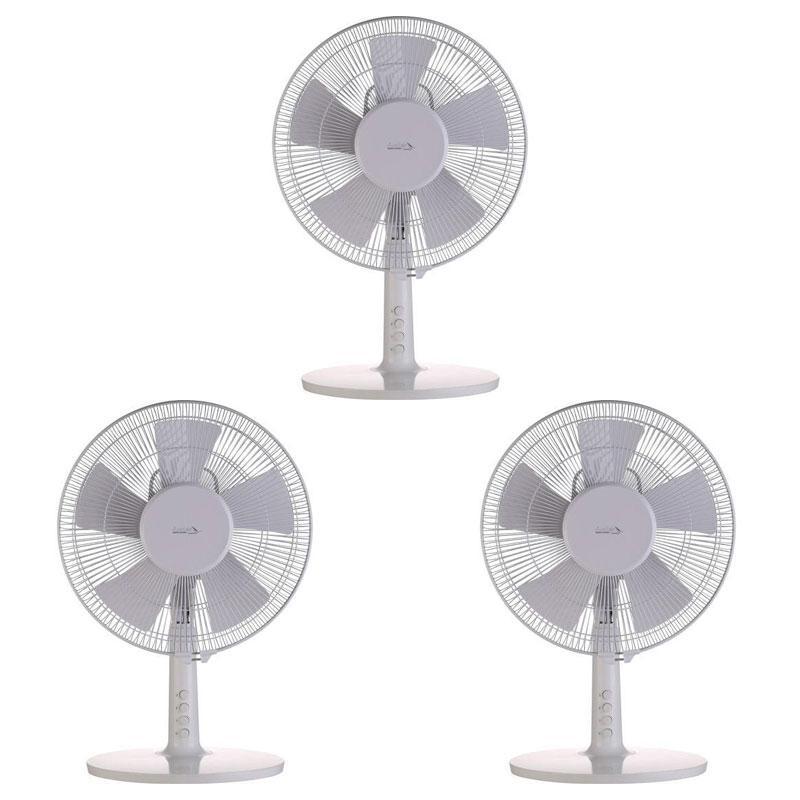 Lot de 3 ventilateurs de table blanc Alizé - AXELAIR - VTAB_0