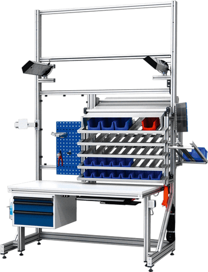 Poste de travail sur mesure, système monte et baisse - Minitec_0