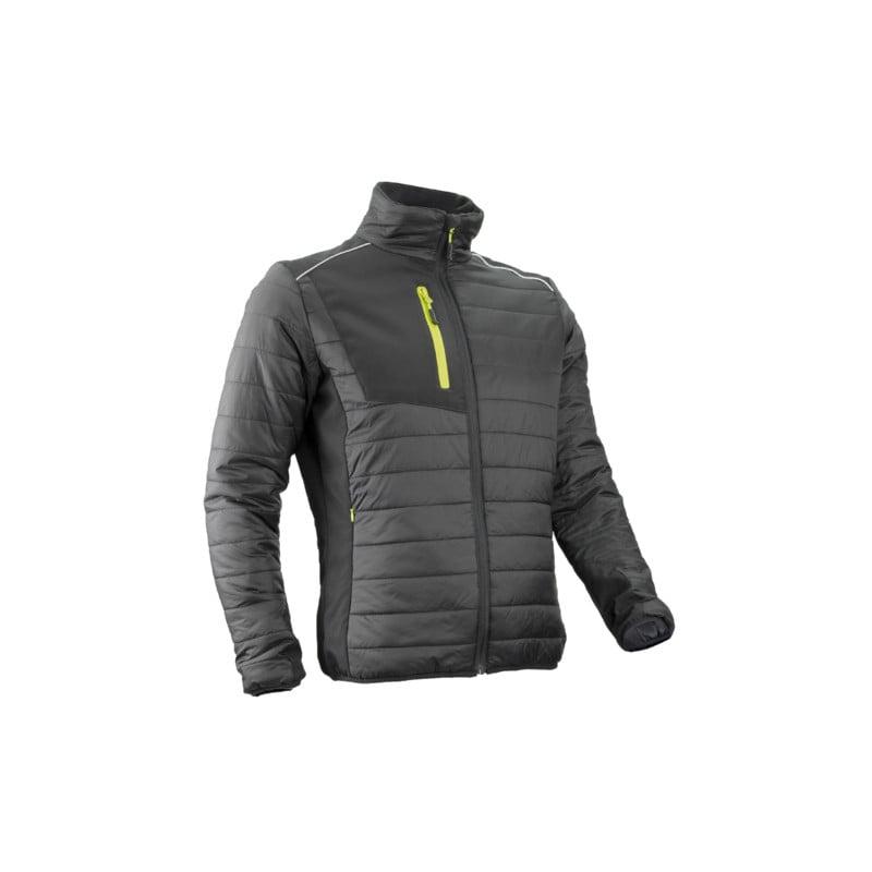 Veste thermique - SUMI - Ripstop 100% PA + Matelassage Sorona 100g/m2 + Softshell - Noir/Lime - COVERGUARD | 5SUM010_0