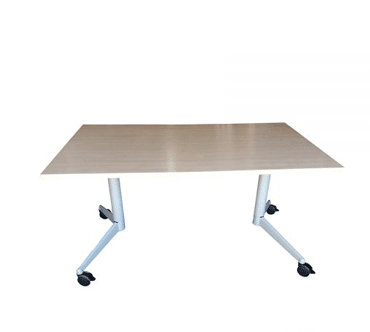 Table de réunion Werndl d'occasion - beige, pieds en aluminium, différentes dimensions - pliante et maniable_0