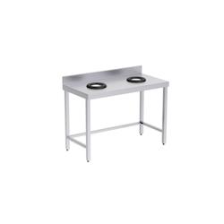 Table de Recyclage Ouverte Murale Profondeur 600 mm         Acier inoxydable 1200x600x600x850mm DISTFORM - gris inox 0641094862695_0