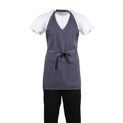 Whites Chefs Clothing Tablier serveur col en V Whites gris anthracite - B422_0