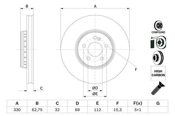 DISQUE DE FREIN BOSCH 0986479G43_0