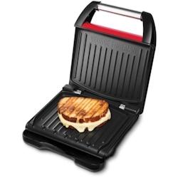 Grill compact -   - 25030-56 - 1200 W - 3 portions - Acier - Rouge usage non-intensif GEORGE FOREMAN - 3666749644782_0