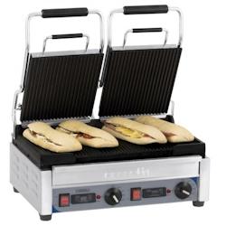 Grill Panini double Premium Rainurée - Rainurée avec minuteur - GCGP2RRPT_0