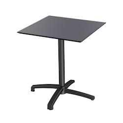 Essentials Table de bistrot - Pliable - Plateau carré - 70x70 cm - Noir/Noir - X-cross - Veba - aluminium 110031077_0