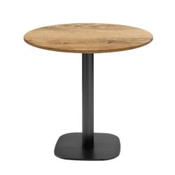 Restootab - Table Ø70cm - modèle Round chêne slovène - marron fonte 3760371519286_0