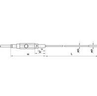 Sonde de température CTN, longueur 500 mm pointe de capteur Ø 2 mm - Référence : FNA20L0500_0