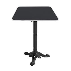 Oviala Business Table carrée 60 cm inclinable plateau noir/argent et pied noir - noir métal 112715_0