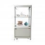 Vitrine Exposition LED H 90 x L 45 x P 45 cm - Gris Alu R?: 2228416_0