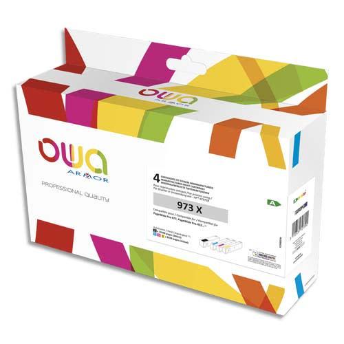 Owa pack 4 couleurs compatible hp 973x k10480ow_0