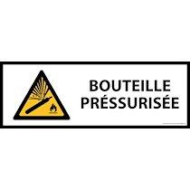 Panneau de danger - Bouteille pressurisée - W029 - horizontal   - 450 x 150 - PVC - Lot de 2_0