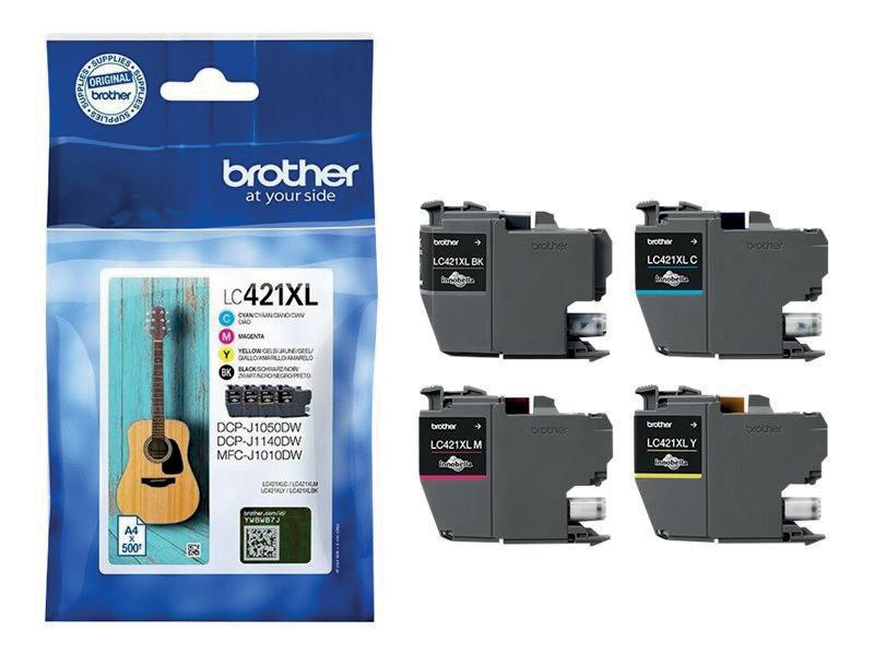 Brother LC421XLVAL Cartouche d'encre originale grande capacité - Pack Noir + Couleurs_0