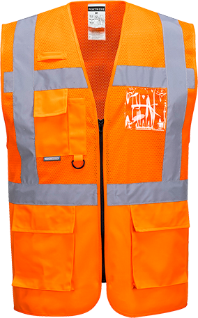 Gilet exécutive maille madrid orange c496, xxl_0