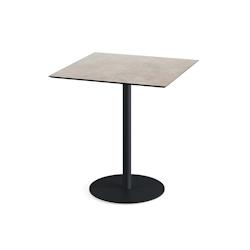 Essentials Urban table de bistrot avec piètement noir + plateau HPL 70x70 cm - Veba - Gris pierre - l0- L- P- h - gris 130011377_0