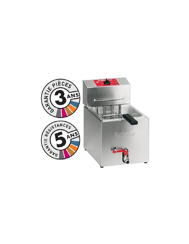 Friteuse électrique Valentine 7 litres à poser - Réf : TF7T - Cuve emboutie sans soudure - Haute qualité professionnelle - Energie Electrique - Puissance totale 3x220V+N+T / 4.6 Kw_0