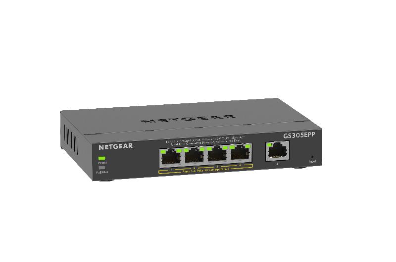 Netgear GS305EPP Géré L2/L3 Gigabit Ethernet (10/100/1000) Connexion Ethernet, supportant l'alimentation via ce port (PoE) Noir_0