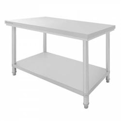 Table Inox 160x70cm - Avec Etagère - Equipementpro - SW-1607_0