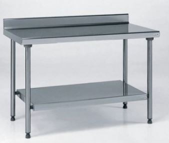Table inox adossée avec étagère basse TOURNUS EQUIPEMENT - Référence : 424 941_0