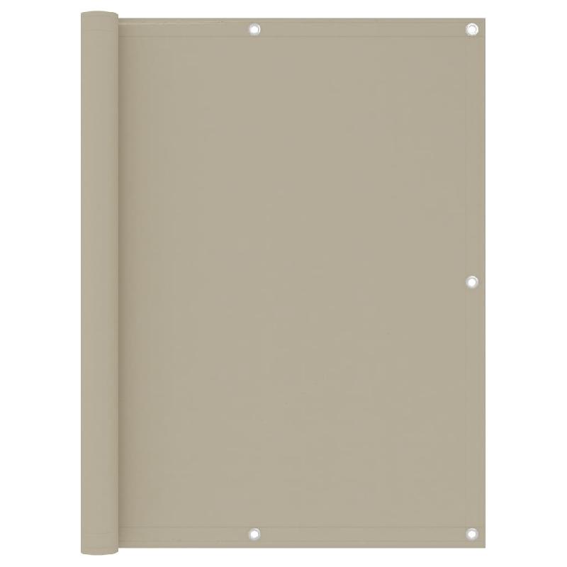 ÉCRAN DE BALCON BRISE PARE VUE PROTECTION CONFIDENTIALITÉ 120 X 500 CM TISSU OXFORD BEIGE 02_0010021_0