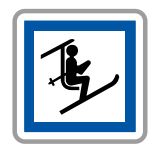 Panneau de signalisation indication Point de départ d'un télésiège ou d'une télécabine - CE20b_0