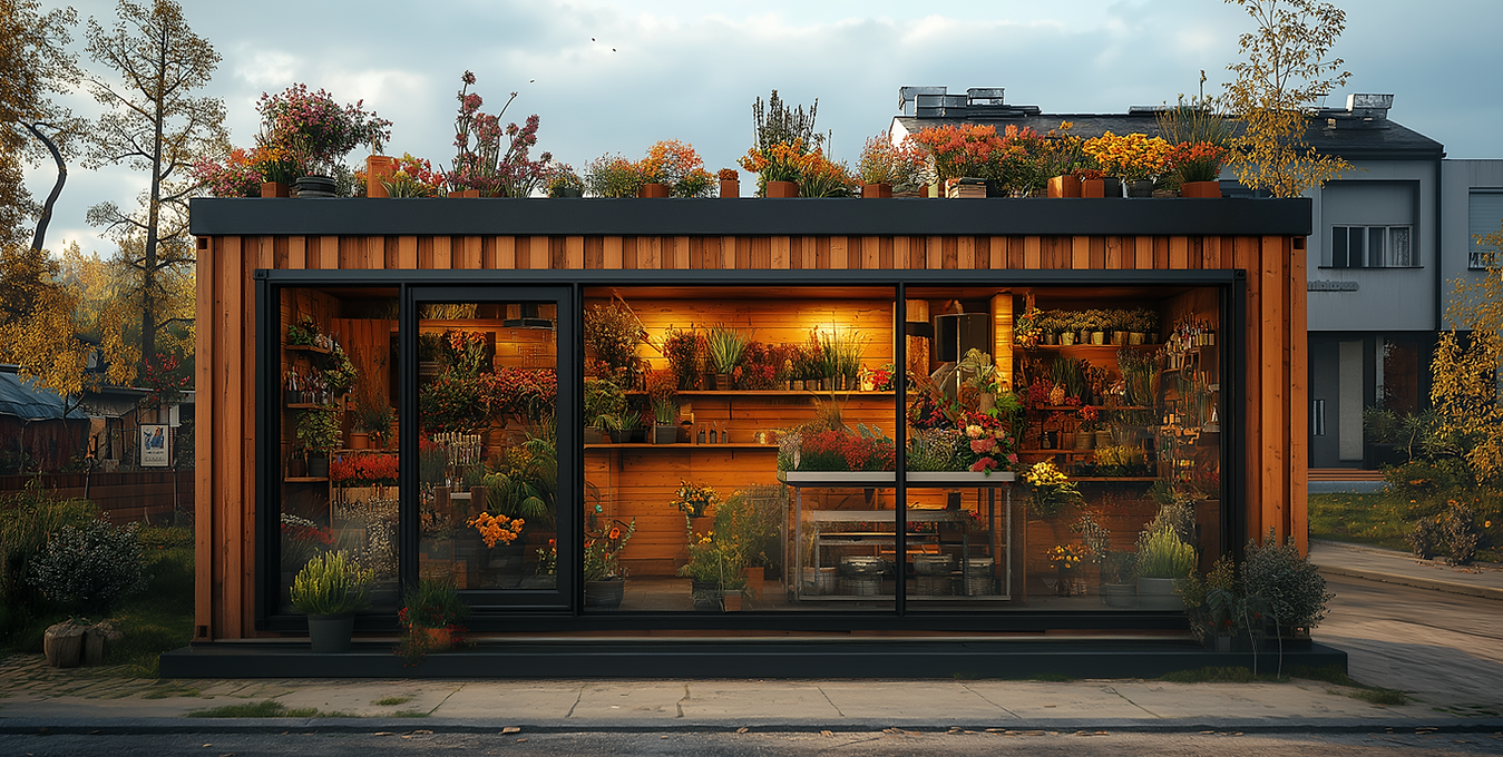 Container Fleuriste : un espace de vente de fleurs moderne et écoresponsable adapté aux besoins des fleuristes_0