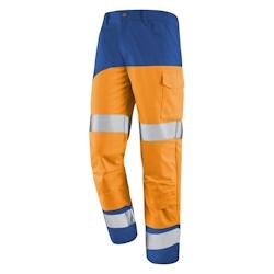 Cepovett - Pantalon avec poches genoux Fluo SAFE XP Orange / Bleu Taille S - S 3603624495077_0