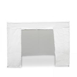 Oviala Business Mur porte zippable pour tente pliante pro 40mm  4,5m blanc - Oviala - blanc polyester 102862_0
