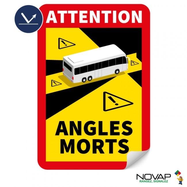 Panneaux adhésifs classe 1 marquage obligatoire angles morts pour bus - AD1PNG-NV06/BDAM_0