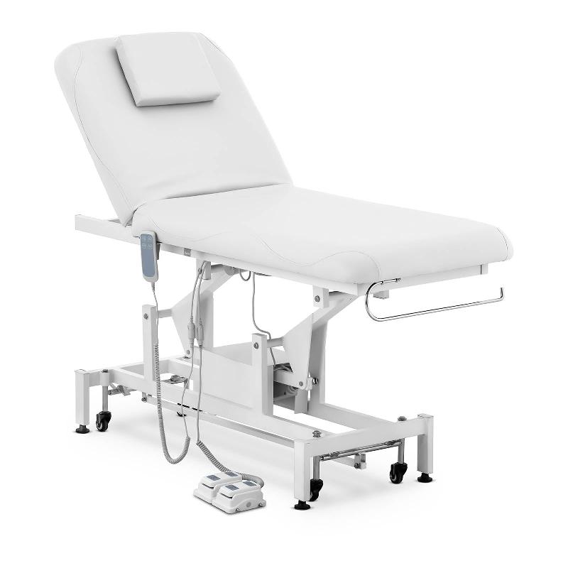 TABLE DE MASSAGE PROFESSIONNELLE ÉLECTRIQUE LIT DE MASSAGE TABLE DE SOIN KINÉ 2 MOTEURS BLANC 200 KG 14_0007750_0