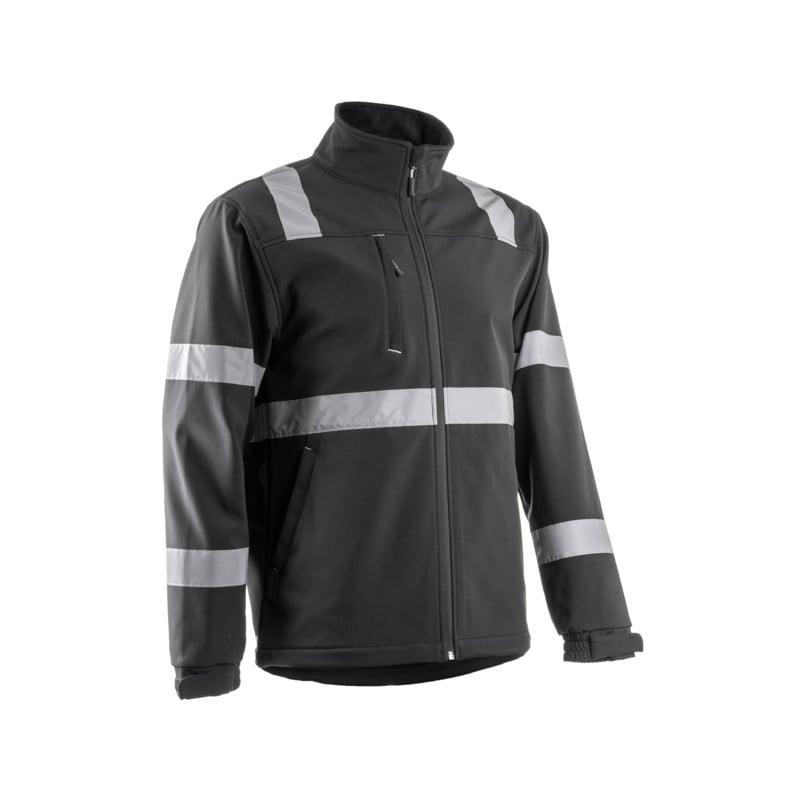 Veste Softshell - VIGILE - 100% PES + TPU membrane + Polaire 330g/m2 + Bandes - Noir - COVERGUARD | 5VIG010_0