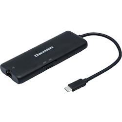 DEXLAN minidock usb-c 6 en 1 hdmi 2.0 4k gigalan carte sd/tf 2xusb-a 1xusb-c pd3.0 100w - dex-310747_0