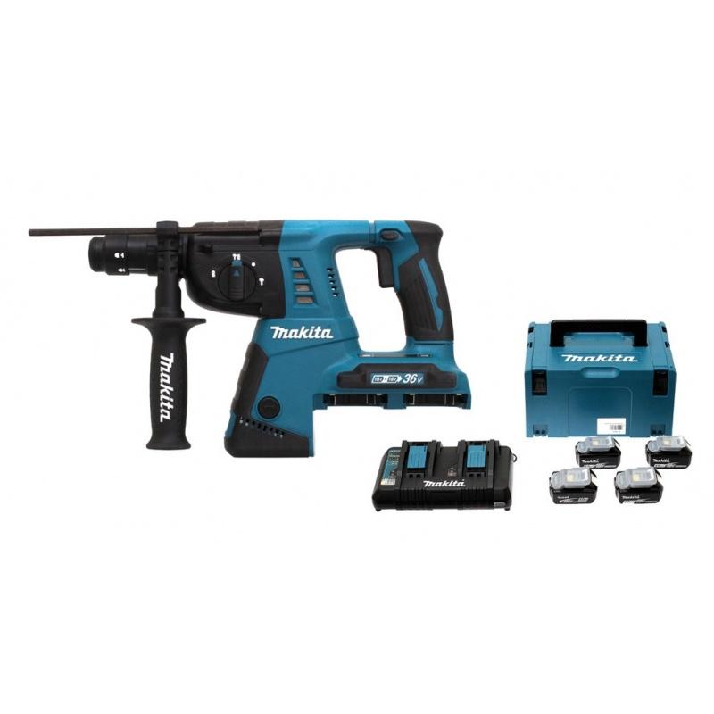 Perforateur sdsplus sansfil MAKITA dhr264zj 36 v  4 batteries 5 ah  chargeur  coffret_0