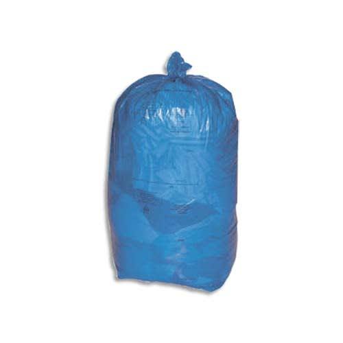 Boîte de 250 sacs poubelles traditionnels 110 litres renforcés bleus 70x110cm 32 microns nfe_0