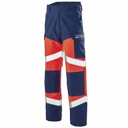 Cepovett - Pantalon résistant à la flamme en polyester majoritaire SILVER TECH 260 Rouge / Bleu Marine Taille 3XL - XXXL 3603622343875_0