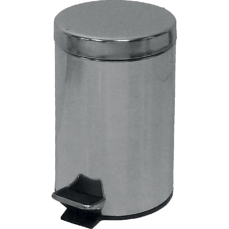 Collecteur à pédale JVD 5 L inox miroir_0